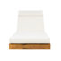 Chaise longue réglable DaPrato en bois d'acacia de style bord de mer moderne avec motif sculpté en forme de bateau et coussins