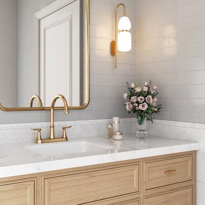 Doublure de crayon en marbre blanc Adolif Carrara, bord de tuile bullnose adoucie 3/8 po x 12 po, 10 pièces