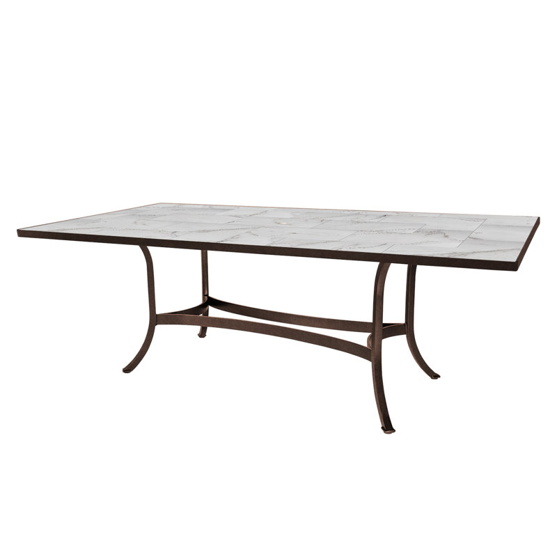 Outdoor Rectangle Dining Table, Copper Creek, Pallazo White