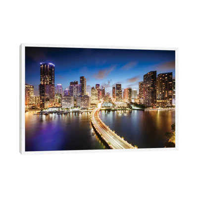 Miami Skyline At Night I by Matteo Colombo - Painting on Canvas