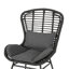 Chaise d'extérieur grise avec structure et doublure en fer Relax