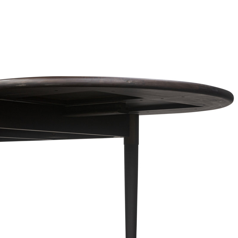Harper Oval Solid Wood Dining Table, Black Mango