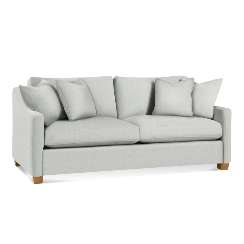 Canapé à accoudoirs carrés 81 po Oliver, Miel, Coton beige ‑ 0366-94