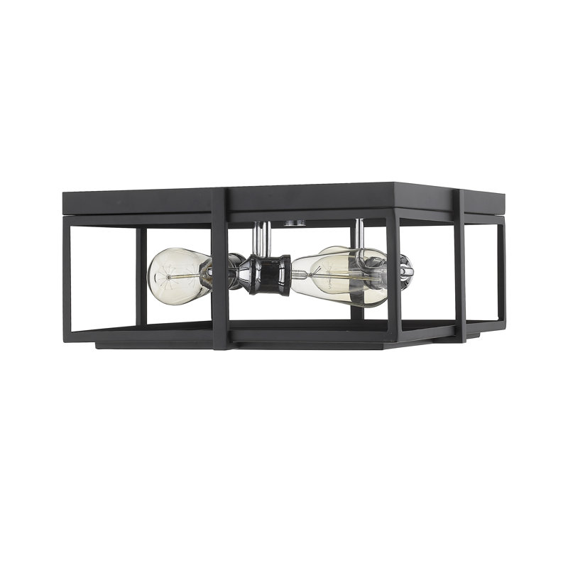 Vigue Flush Mount, Matte Black/Chrome