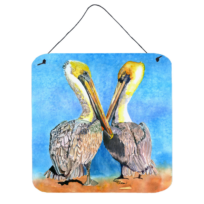 Plaque d’impression pelican, H 6 po x l 6 po x P 0,02 po