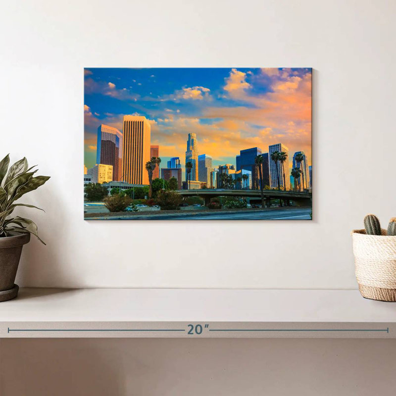 Sireci Dramatic Los Angeles Skyline, 8" H x 12" W