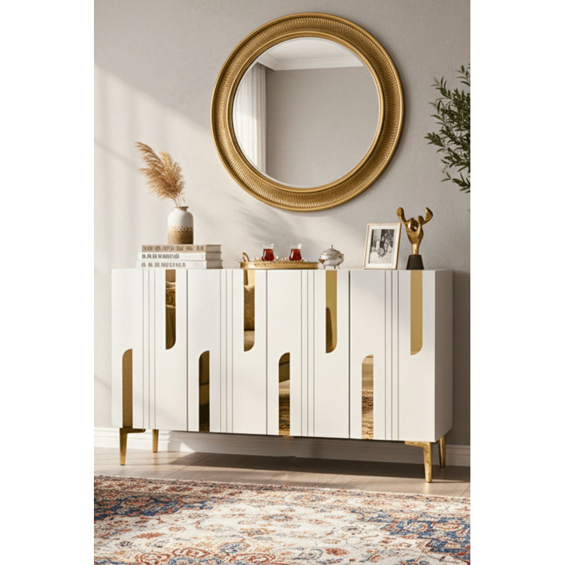 Console, White/Gold