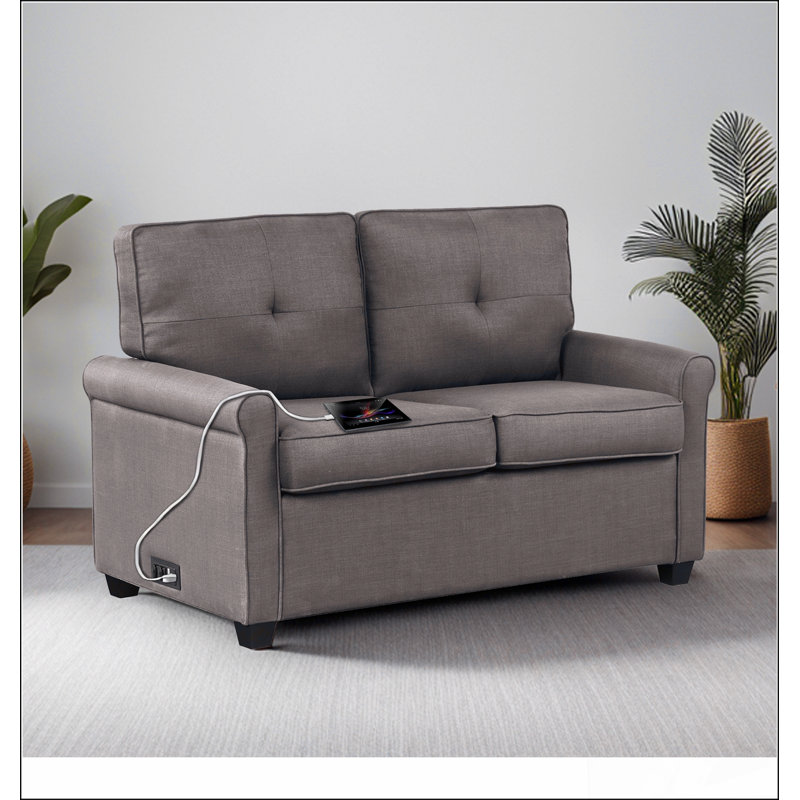 Canapé-lit à la mode avec matelas et tissu