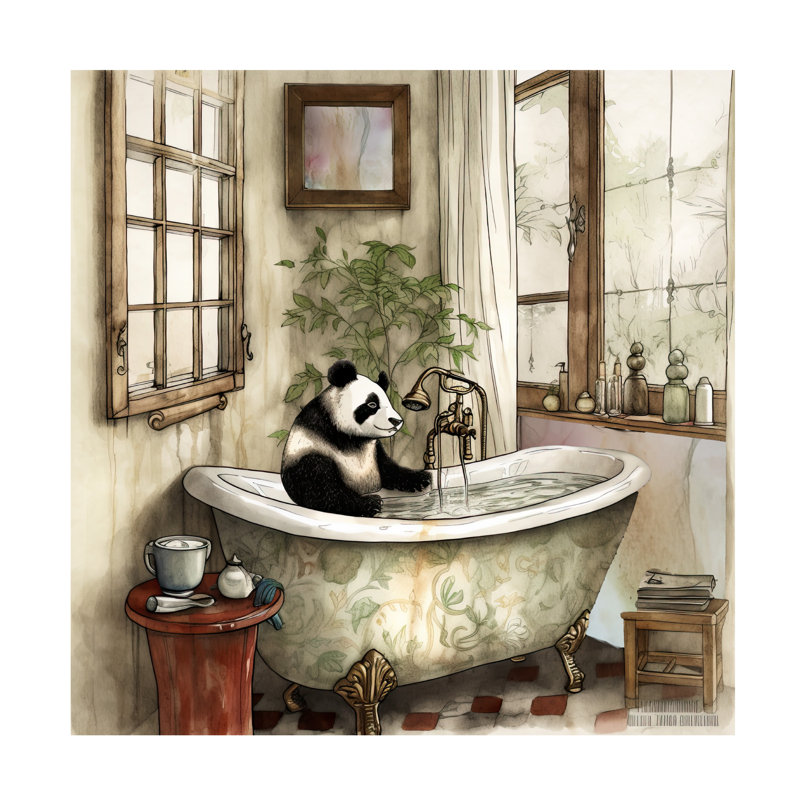 Art sur toile Sasha Bathtime 10, H 14 po x l 14 po