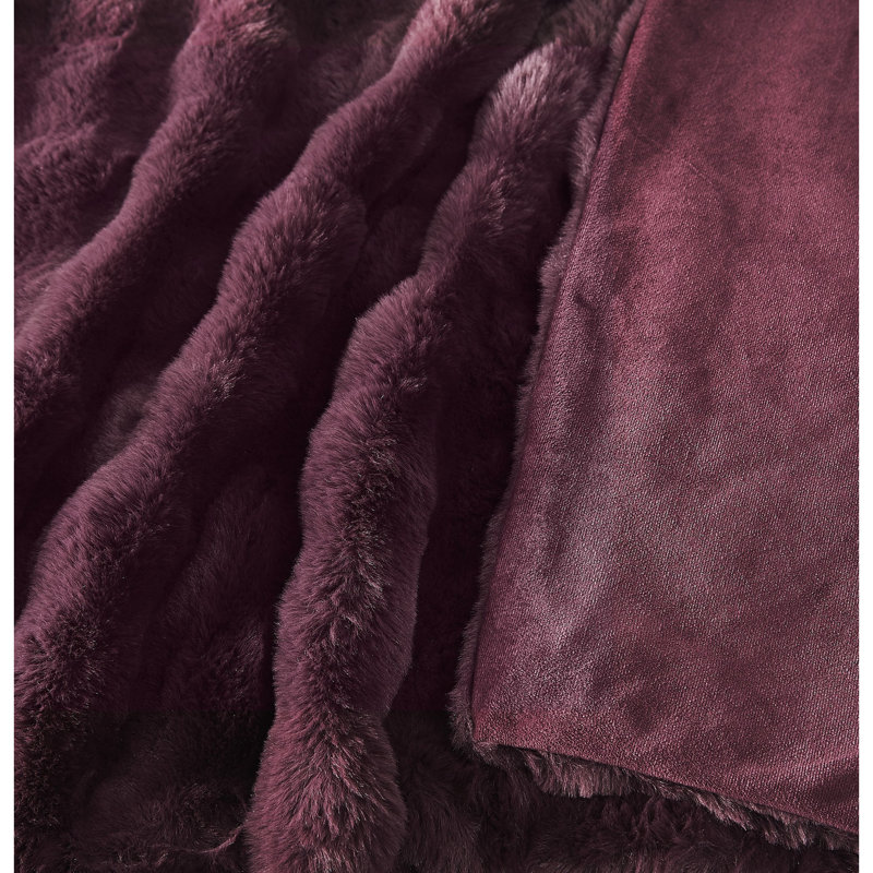Jeté en fausse fourrure Frye Bubble, Figue
