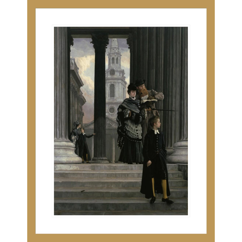 «London visiteurs» par James Tissot - Estampe numérique encadrée, H 29,5 po x l 22,85 po