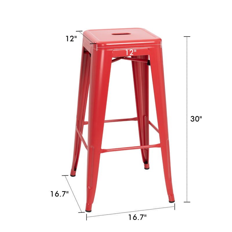 Tabouret de bar 30 po Lansing, Rouge