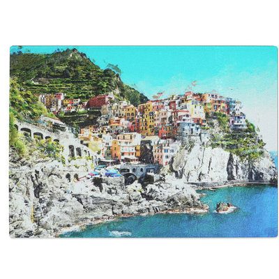 Tempered Glass Cinque Terre in Italy Chopping Board