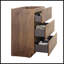Armoire de plancher en noyer avec trois tiroirs Alice-24F-105, pré-assemblée pour une installation facile et un rangement amélioré.-1440363958
