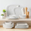 24 Piece Porcelain China Dinnerware Set - Service for 6