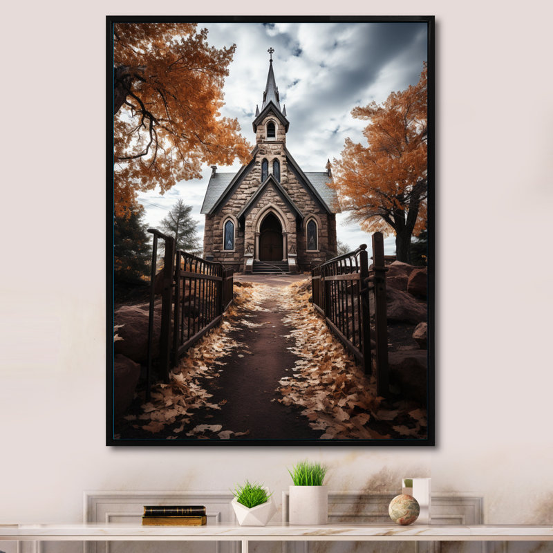 «Church Serenitys Gate», reproduction sur toile, H 40 po x l 30 po x P 1,5 po, Cadre flottant noir