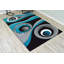 Tapis abstrait turquoise / gris / noir Mccampbell-28997907