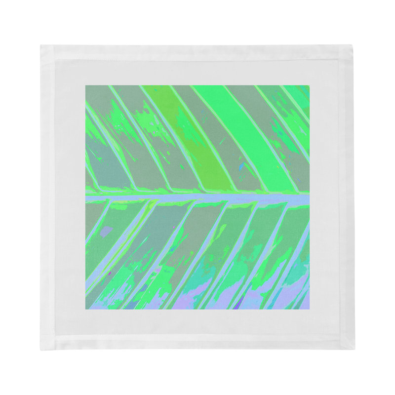Tropical Leaf Cotton Sateen Dinner Napkins, Colony