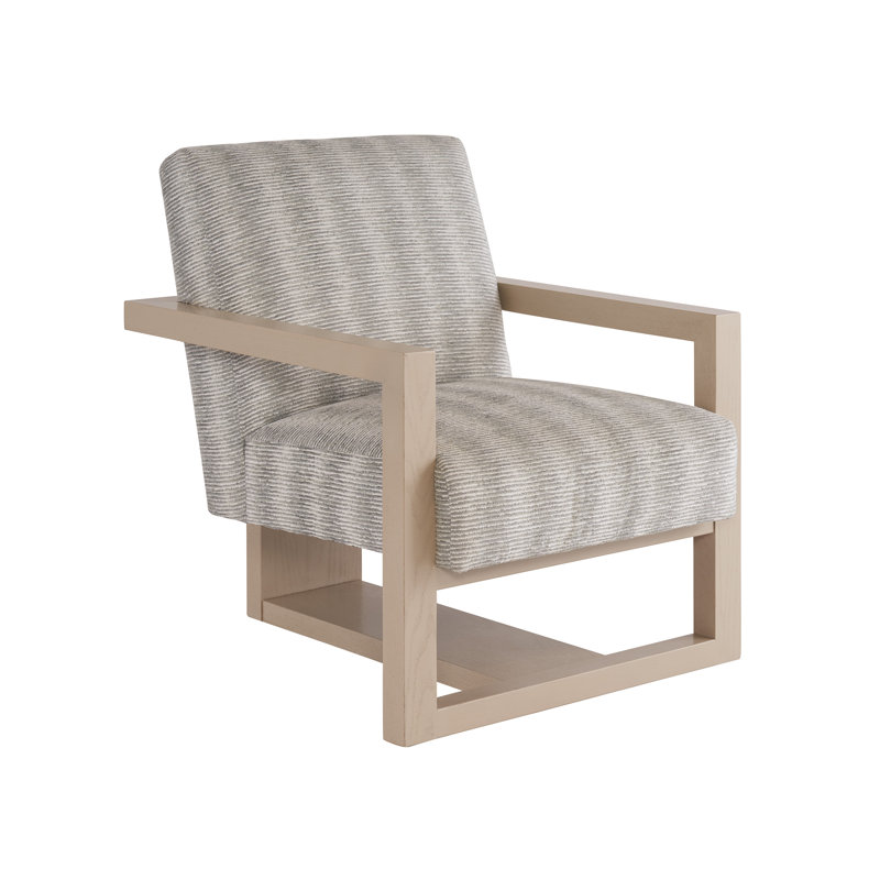 Fauteuil rembourré Sunset Key, Mélange de polyester gris clair / ivoire