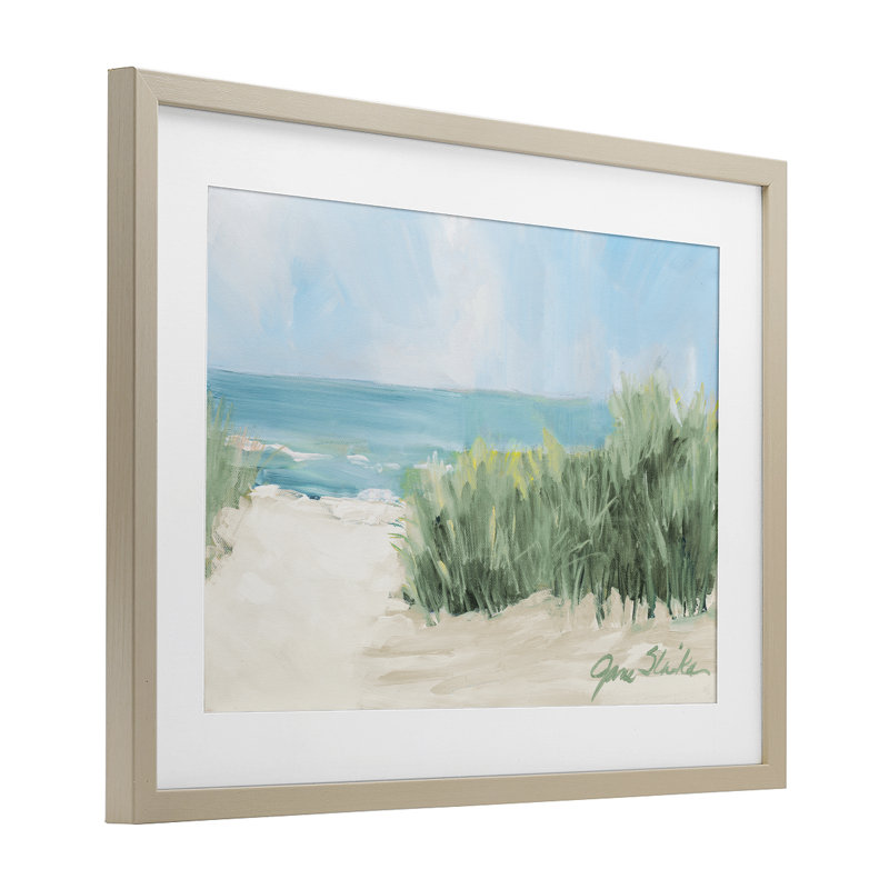 «So l'apaisant Beach Day», reproduction encadrée sous verre, conception de Jane Slivka, H 17 po x l 23 po