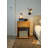  1 Style Solid Oak Wood Drawer Nightstand | Shelf Bedside Table