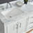 Paulene 60'' Double Bathroom Vanity with Marble Top, Dove White, Pre-assembled-732530647