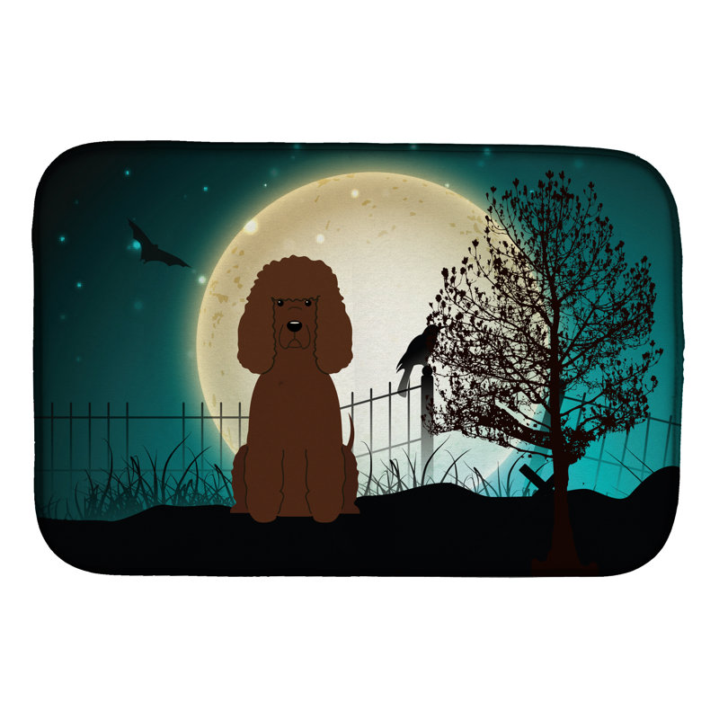 Tapis de séchage épagneul d’eau irlandaise d’halloween