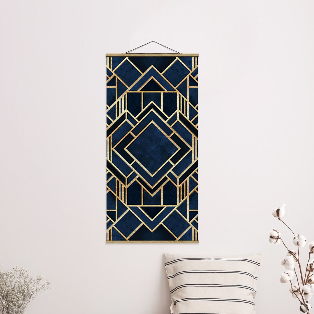 Grafikdruck Art Deco Gold von Elisabeth Fredriksson