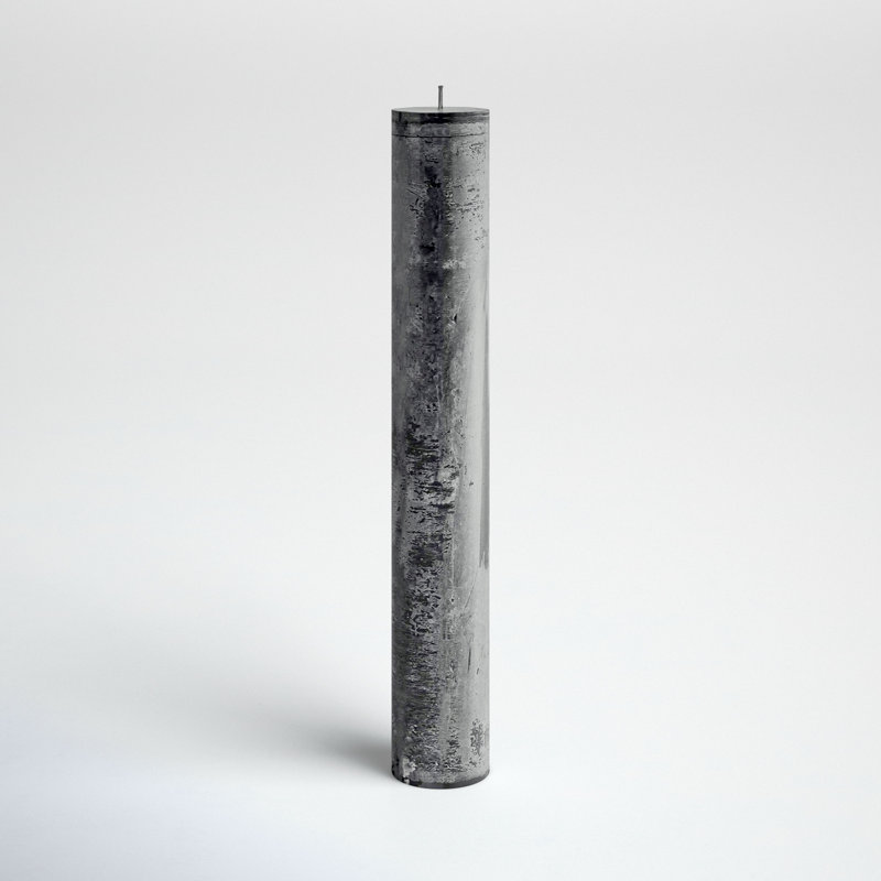 Unscented Pillar Candle, 27.5" H x 4" W x 4" D, Black