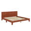 Structure de lit plateforme en bois avec tête de lit, structure de lit robuste et moderne avec support en lattes de bois-420621554-420621548