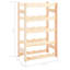 Ackermann Solid Wood Floor Wine Bottle Rack in Brown