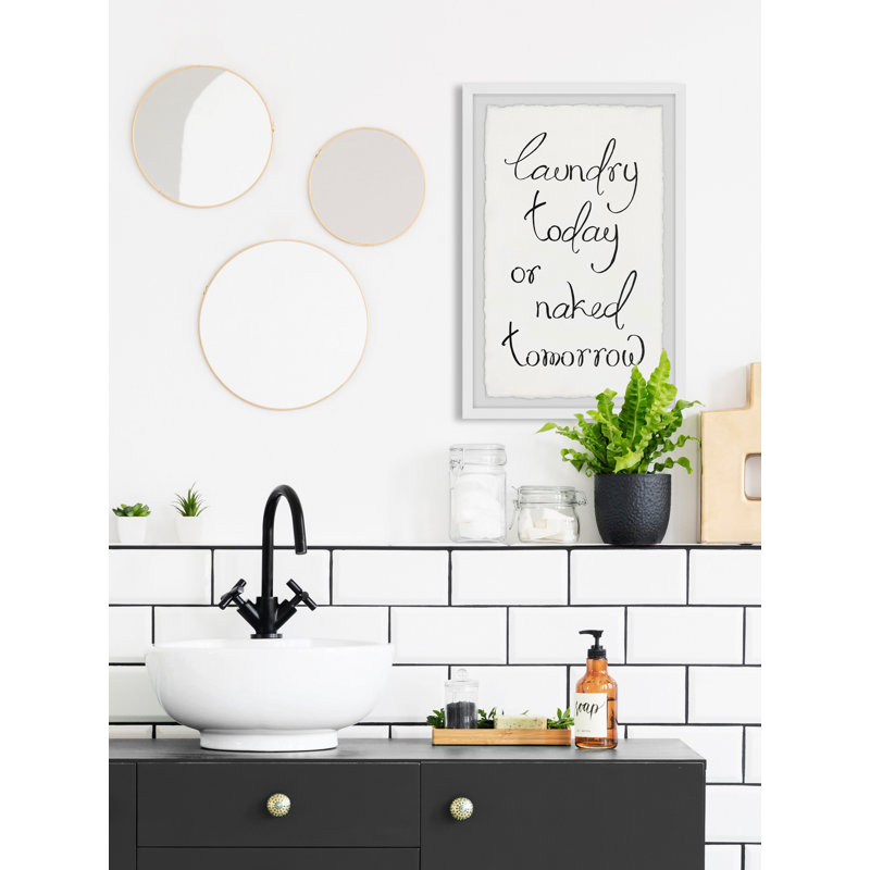 Laundry Today - Single Picture Frame Print, 30cm H x 20cm W x 3.81cm D