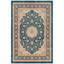 Tapis Granite2 traditionnel à médaillon délavé, style persan, bleu sarcelle, or et crème, lavable à la machine, antidérapant, à poils courts, pour l'intérieur et l'extérieur, adapté aux animaux domestiques, idéal pour le salon, la chambre, la salle à manger, l'entrée, le couloir ou le bureau.-638352193