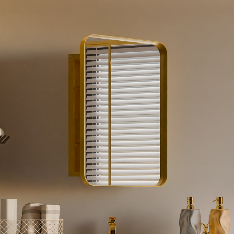 【Armoire à pharmacie encastrée en métal pour salle de bain de 20 po x 30 po - Tablettes réglables, miroir et finition noire