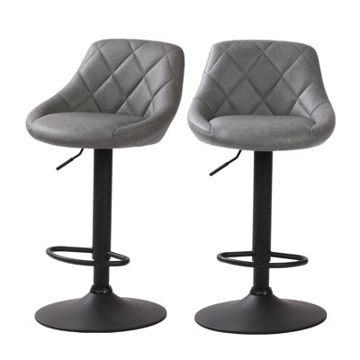 Adjustable Height Counter Stool with Metal Frame