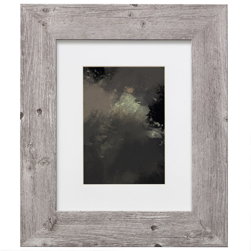 Kimura Picture Frame with Mat, 12" x 16" Matted to 8" x 12", Light Grey