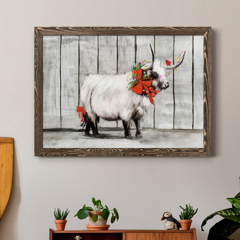 Barn Festivities I - Reproduction d'art sur toile encadrée, Noyer, H 31 po x l 44 po x P 1 po