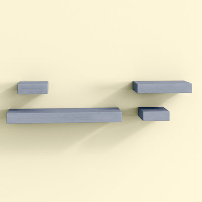Melannco 4 Pieces Floating Chunky Shelves