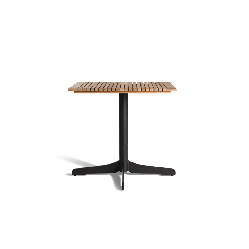 Table carrée Ceru, Anthracite, Teck, l 27,5 po x L 27,5 po x H 29,5 po