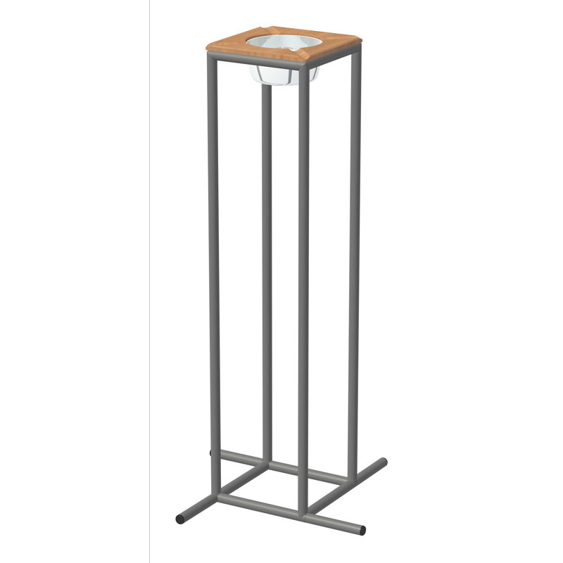 Holmestrand End Table, Natural Maple, Silver