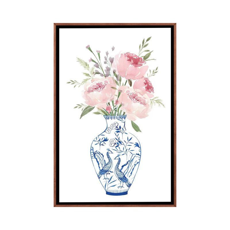 «Ever Thine» par Isabelle Z - reproduction d'art, H 26 po x l 18 po x 1,5 po, Toile avec cadre en bois brun classique