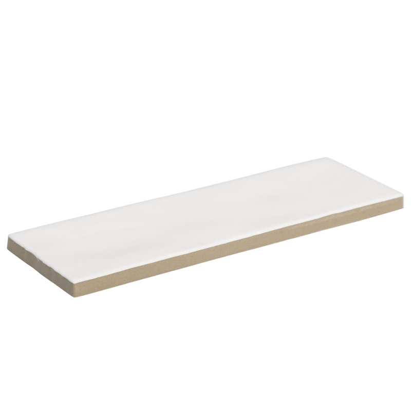 8'' W x 2.5'' L Porcelain Subway Singular Tile, White