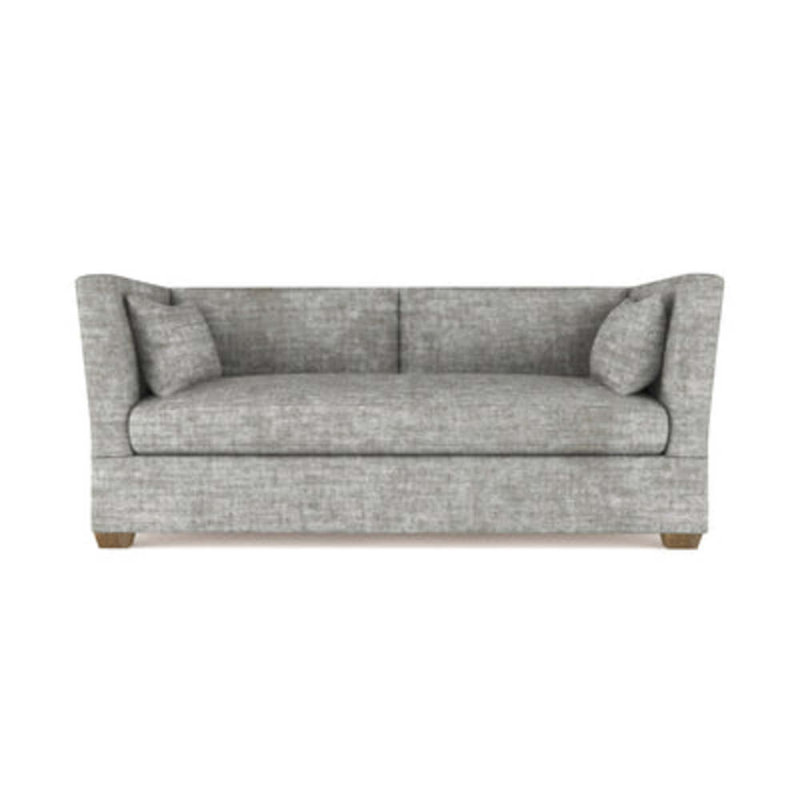 Rivington Flare Square Track-Arm Sofa, Weathered, 31" H x 84" W x 37" D, Box Weave Linen Oyster