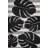 Colgin Classic Beach Stripe and Monstera Leaf Black/Gray Indoor/Outdoor Rug-879154773