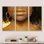 Femme afro-américaine avec peinture dorée sur corps - ensemble d'art moderne sur toile encadrée moderne de 3