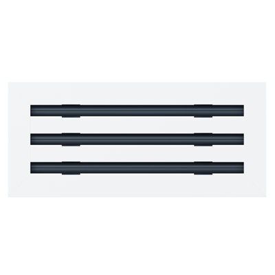 Matte White Rectangular Metal Vent Cover Sleek Wall & Ceiling Decorative Register Grille