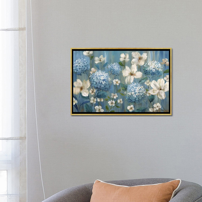 «Very Berry Blues» par Nan - reproduction d'art, Toile encadrée d'or, Pas de tapis, H 18 po x l 26 po x P 1,5 po