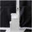 29.2" Small Size Left Bedside Cabinet Vanity Table + Cushioned Stool,2 AC+2 USB Power Station,Hair dryer bracket,Extra Large Touch Control Sliding LED Mirror,Tri-color Switching,Brightness Adjust-702067147