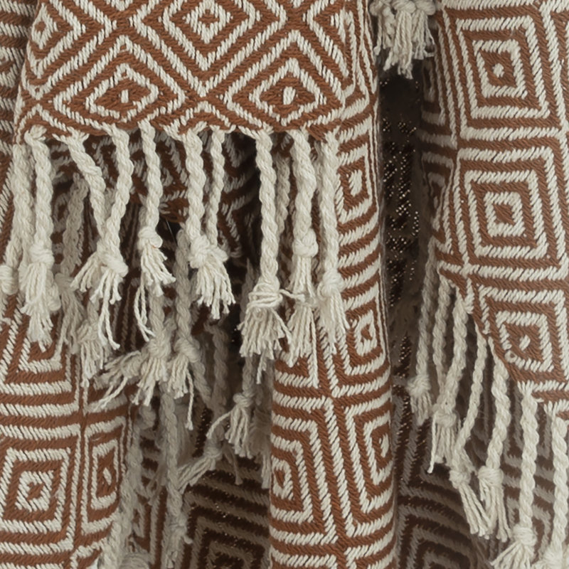 Hand Woven Throw Blanket, Clay