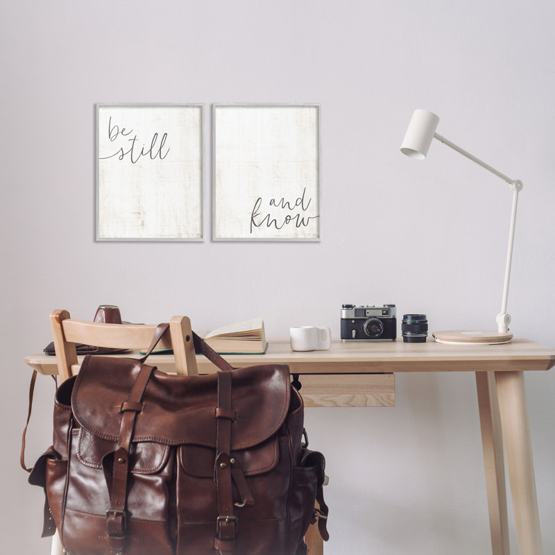 «Be Still And Know Calligraphy», phrase inspirante LUX + Me Designs, Estampe numérique Farmhouse, H 14 po x l 11 po